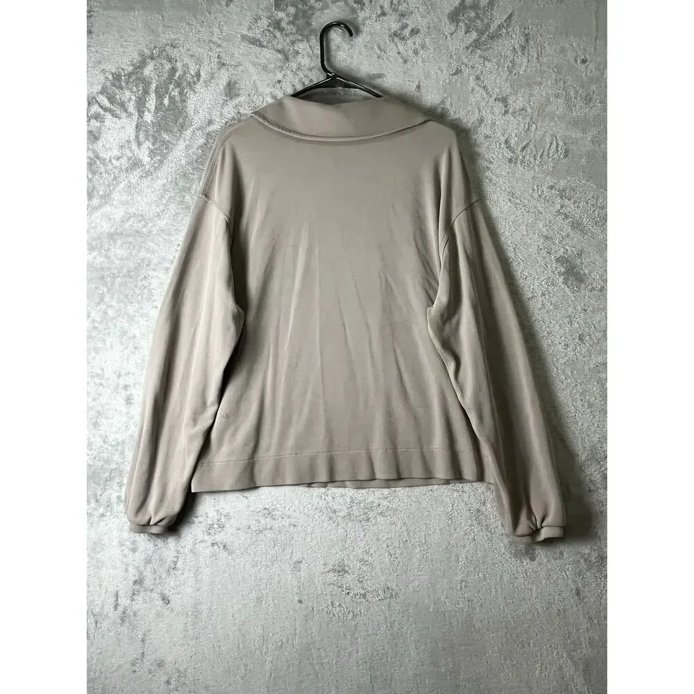 Lululemon Softstreme Pique Oversized Long-Sleeve Polo Shirt Warm Ash Grey Small